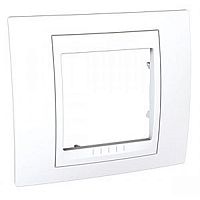 Рамка горизонтальная Schneider Electric Unica Хамелеон 1-м. белый картинка